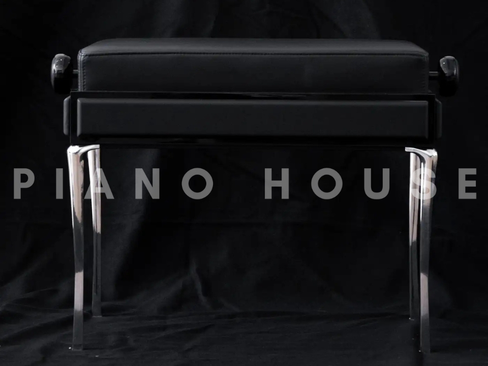 Ghế Đàn Piano Black Leather | Thiết Kế Bởi Poul Henningsen | Denmark